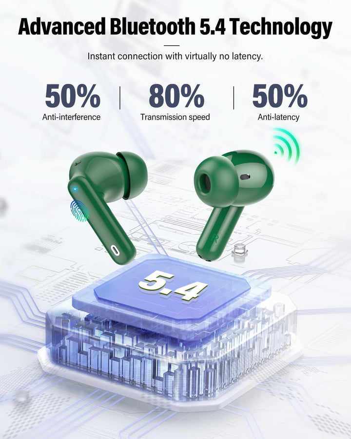 Auriculares inalámbricos Bluetooth con micrófono con cancelación de...