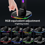 Xbox Headphone Stand con Controller Charger, RGB Xbox Controller carga Station Headset Stand para Xbox Series X/S/One/One X/One S carga, Equipped con 1 * 5180mWh Rechargeable Xbox Battery Pack
