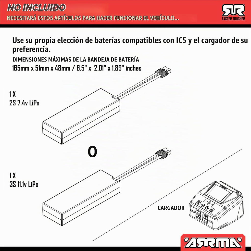 ARRMA Camión RC 1/10 Big Rock 4X4 223S BLX BRUSHLESS Street Truck RTR (baterías y cargador no incluidos) con DSC, (azul), ARA4312V4T3