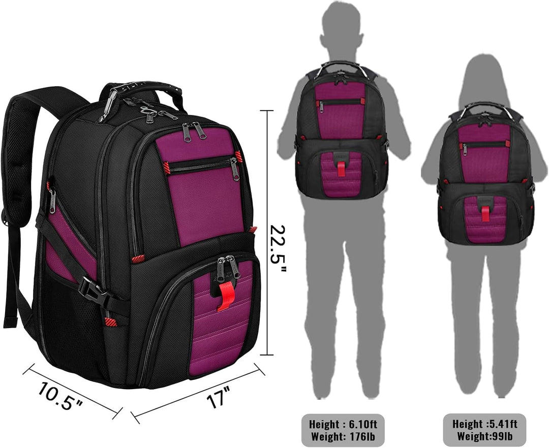 YOREPEK - Mochila grande para portátil de 18.4 pulgadas, mochilas g...