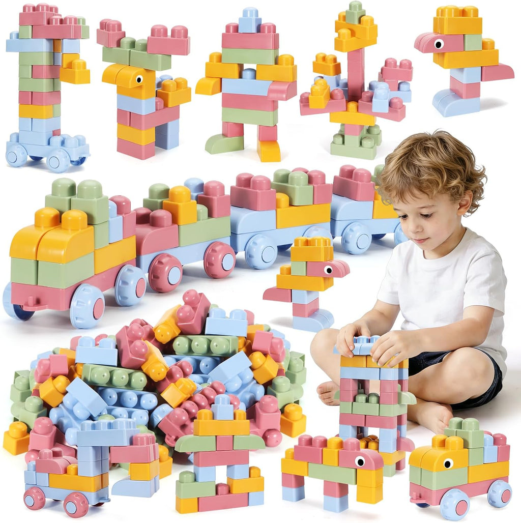 Mega bloques multicolores para niños pequeños de 1 a 3 bloques de