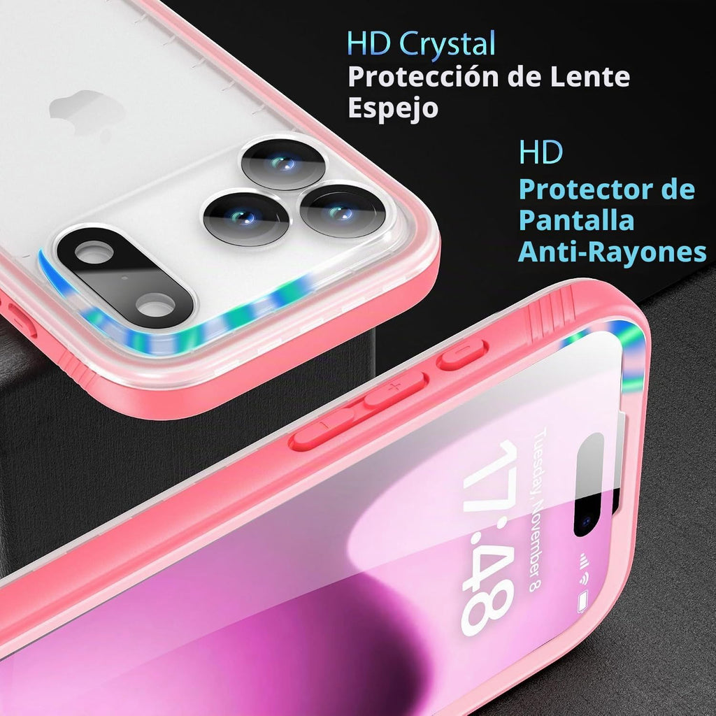 SPORTLINK - Funda impermeable para iPhone 18 Pro, 17 Pro, color rosa
