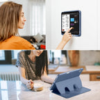 Funda para iPad (A16) de 11 pulgadas 2025 y iPad de 10ª/11ª generación de 10.9 pulgadas 2022, funda magnética con múltiples ángulos, parte trasera a prueba de golpes, soporte para lápiz y apagado y encendido automático, azul niebla