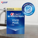 Crest 3D Whitestrips Vivid Plus, kit de tiras blanqueadoras de dien...
