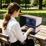 HoYiXi Parasol plegable para laptop y escudo de privacidad, se adap...