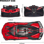 1/24 Coches de juguete fundidos a presión con spray compatibles con Bugatti Bolide