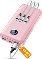 ZZI Cargador portátil Power Bank 60000mAh, 22.5W PD Paquete de baterías de