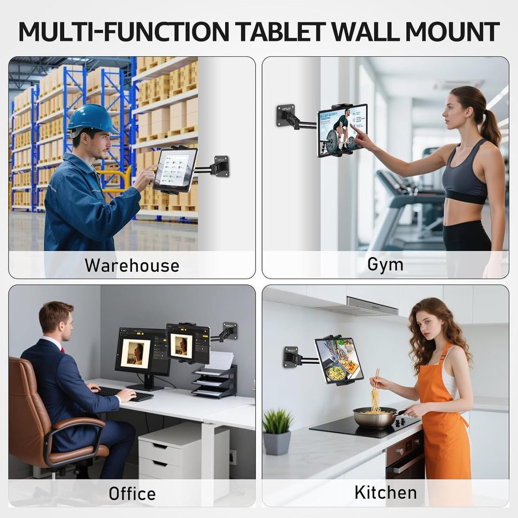 Soporte de pared para tableta y iPad, 4.7-15.6 pulg.