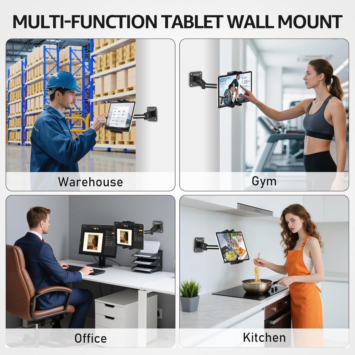 Soporte de pared para tableta y iPad, 4.7-15.6 pulg.