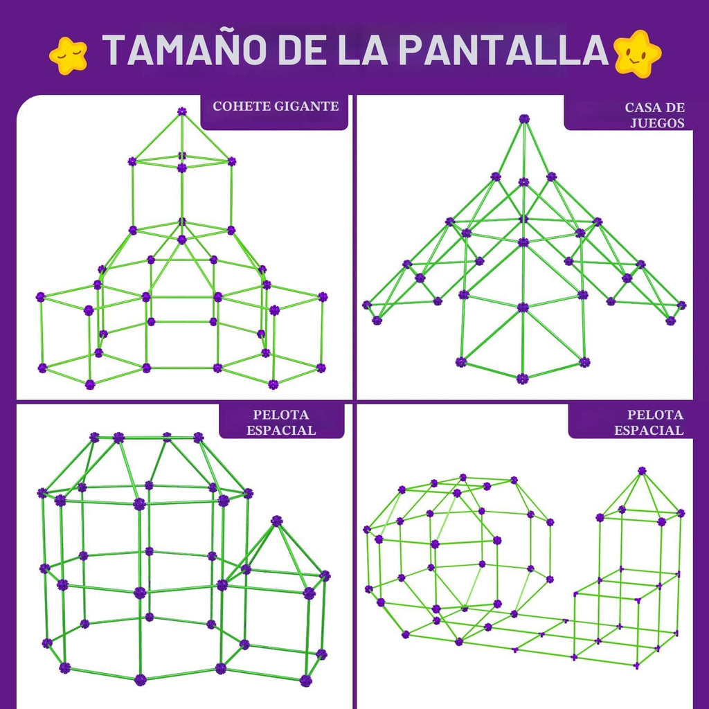 Kit de construcción de fuerte que brilla en la oscuridad para niños, juguetes de construcción STEM, regalo educativo para niños y niñas de 4, 5, 6, 7, 8, 9, 10, 11, 12 años, juego creativo definitivo