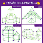 Kit de construcción de fuerte que brilla en la oscuridad para niños, juguetes de construcción STEM, regalo educativo para niños y niñas de 4, 5, 6, 7, 8, 9, 10, 11, 12 años, juego creativo definitivo