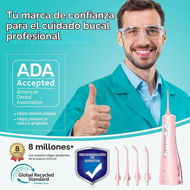 COSLUS - Irrigador de agua portátil para dientes: 4 modos y 5 nivel...