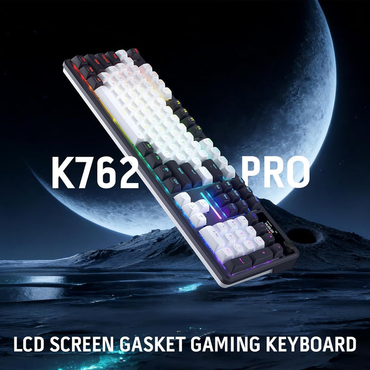 Redragon K762 Wireless Gasket Gaming Keyboard w\/Hype Screen &amp;...