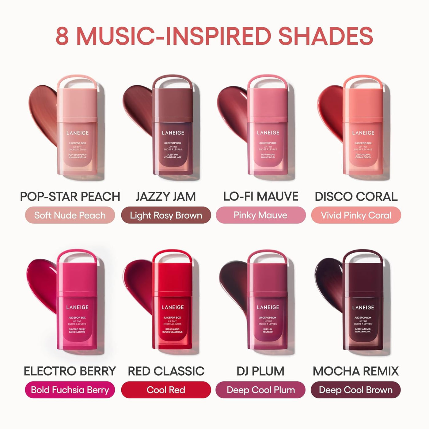 LANEIGE JuicePop Box Lip Tint | Tinte ligero hidratante de larga du...