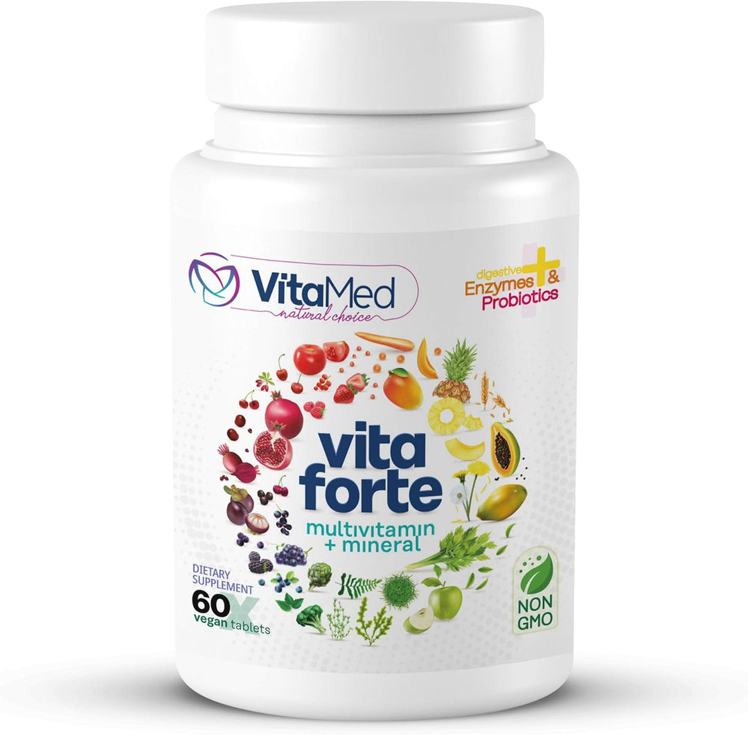 Vita Forte Multivitamínico vegano con probióticos, enzimas digestiv...