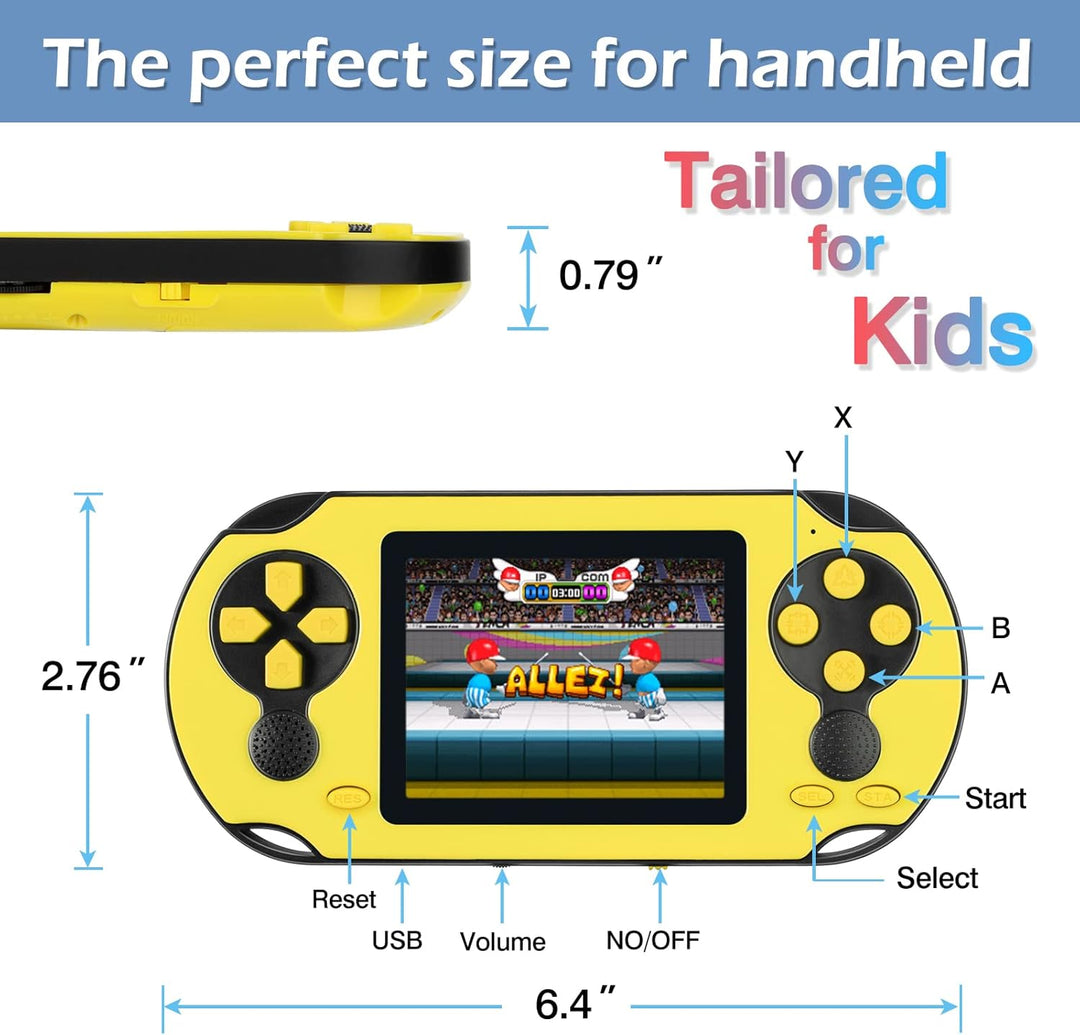 TaddToy - Juego de mano de 16 bits para niños y adultos, pantalla g...