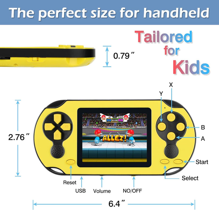 TaddToy - Juego de mano de 16 bits para niños y adultos, pantalla g...