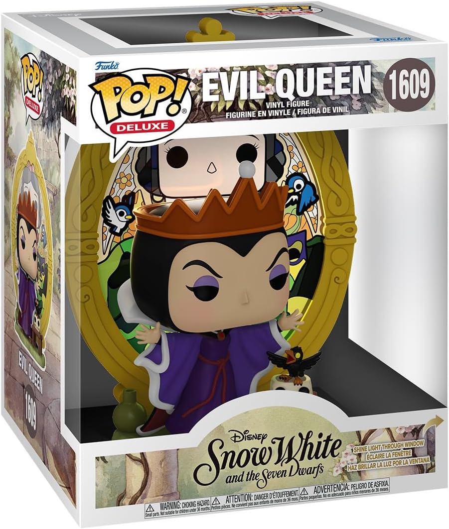 Funko Pop! Deluxe: Villains - Evil Queen - Vitrales - Villanos de Disney - Figura de vinilo coleccionable - Idea de regalo - Producto oficial - Juguetes para niños y adultos - Fans de Disney - Figura