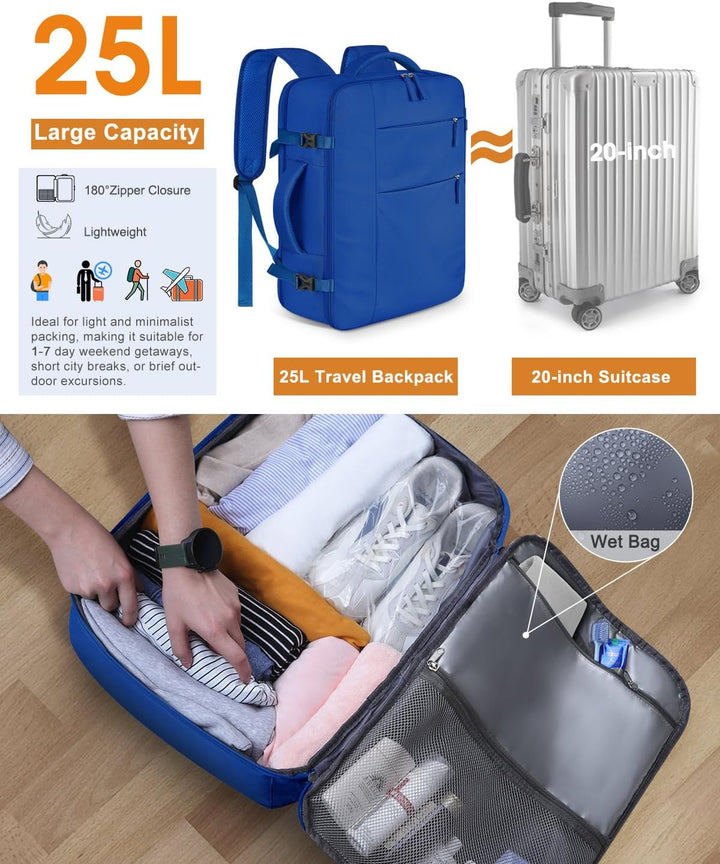 Mochila de viaje Capolo para mujeres y hombres, mochila impermeable...