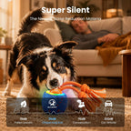 Pelota inteligente para perros, bola rodante automática de 3 modos, juguete para mascotas con cuerda y sonido de ladrido, resistente a las masticaciones