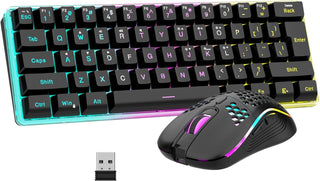 RedThunder Combo de teclado y mouse para juegos inalámbrico del 60%...