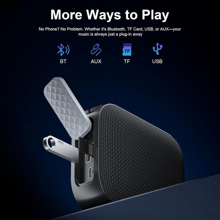 KASOHQEE Altavoz Bluetooth portátil con luces RGB, altavoz inalámbr...
