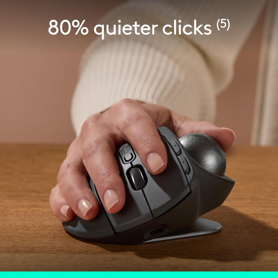 Logitech MX Ergo S Mouse de trackball inalámbrico avanzado, ratón i...