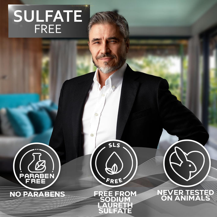 Set de champú y acondicionador para hombre, sin sulfato y aclarante...