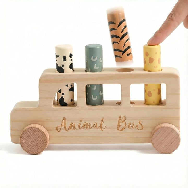 Traditional Wooden Pop Up Toys for BabiesBus Toy