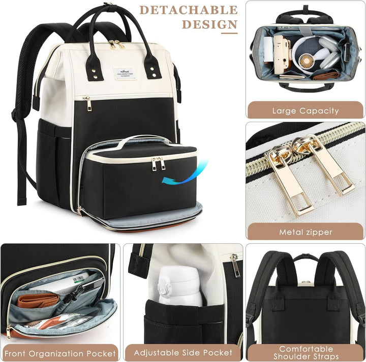 ETRONIK - Mochila de almuerzo, mochila para portátil de 17.3 pulgad...