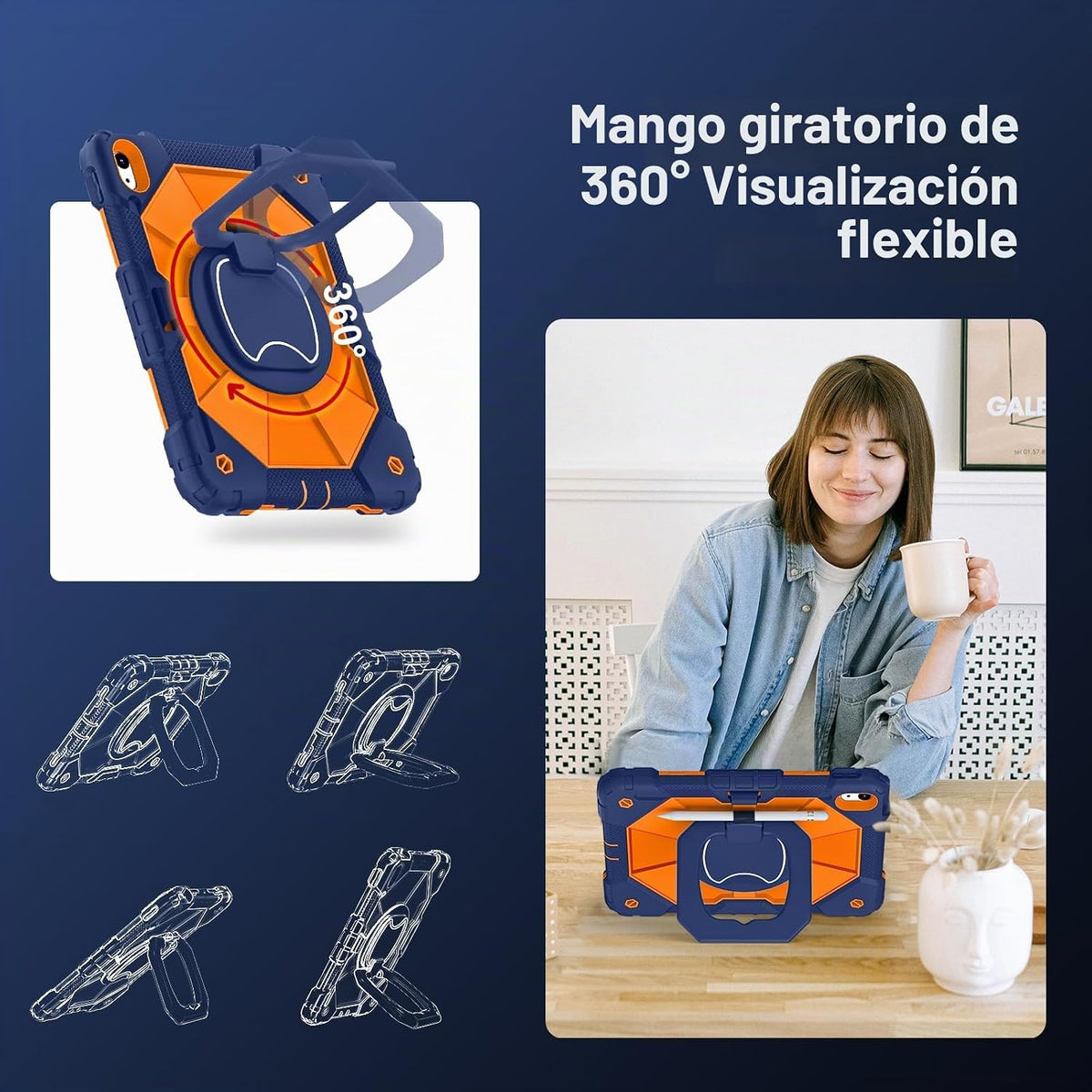 Funda para iPad A16 11ª Generación/iPad 10ª Generación Funda 11/10.9