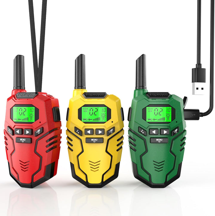 Inspireyes Walkie Talkies juguetes para niños recargables, radio de...