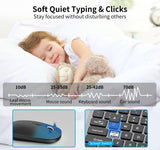 Combo de teclado y mouse inalámbricos, teclado delgado de computado...