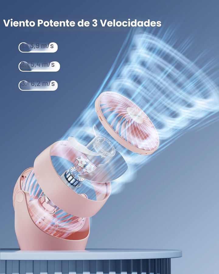 Gaiatop Ventilador de escritorio, ventilador eléctrico portátil de...
