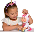 Cabbage Patch Kids CPK and Me - Muñeca de unicornio brillante de 9 pulgadas y accesorio de diadema de unicornio a juego