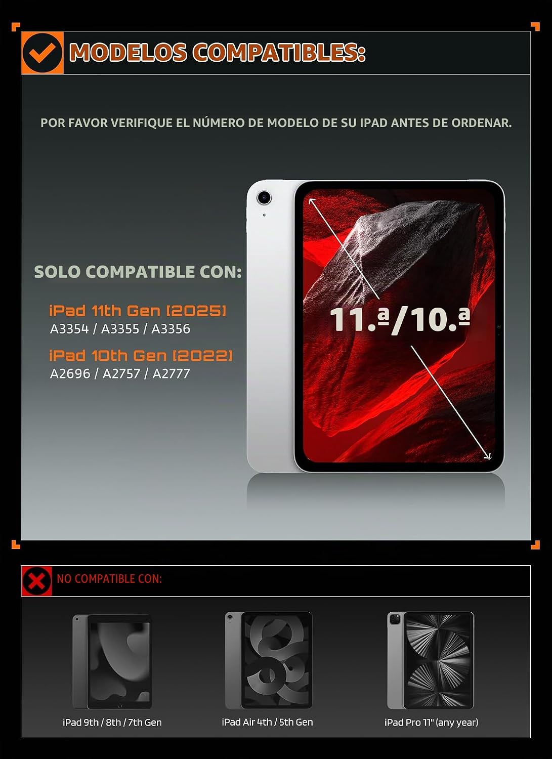 SUPCASE Funda para iPad de 11ª generación A16 Chip de 11 pulgadas 2025 con protector de pantalla (Unicorn Beetle Pro), [soporte integrado y portaplumas] Funda protectora resistente para iPad de 10ª