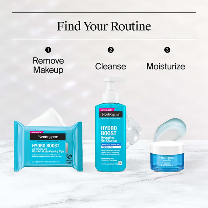 Neutrogena Hydro Boost Gel de Agua, Hidratante Facial con Ácido Hia...