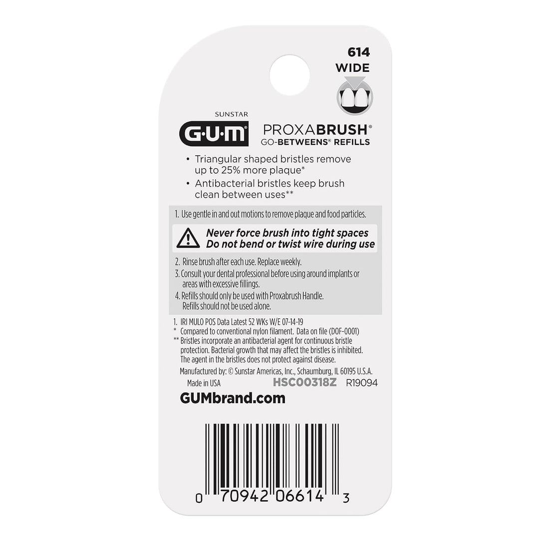 GUM Proxabrush Go-Betweens Recambios - Ancho - Compatible con mango...