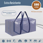 Paquete de 6 bolsas de mudanza grandes extra resistentes con cremallera fuerte y asas cómodas, bolsas de almacenamiento de ropa resistentes y duraderas, cajas de mudanza azules para suministros