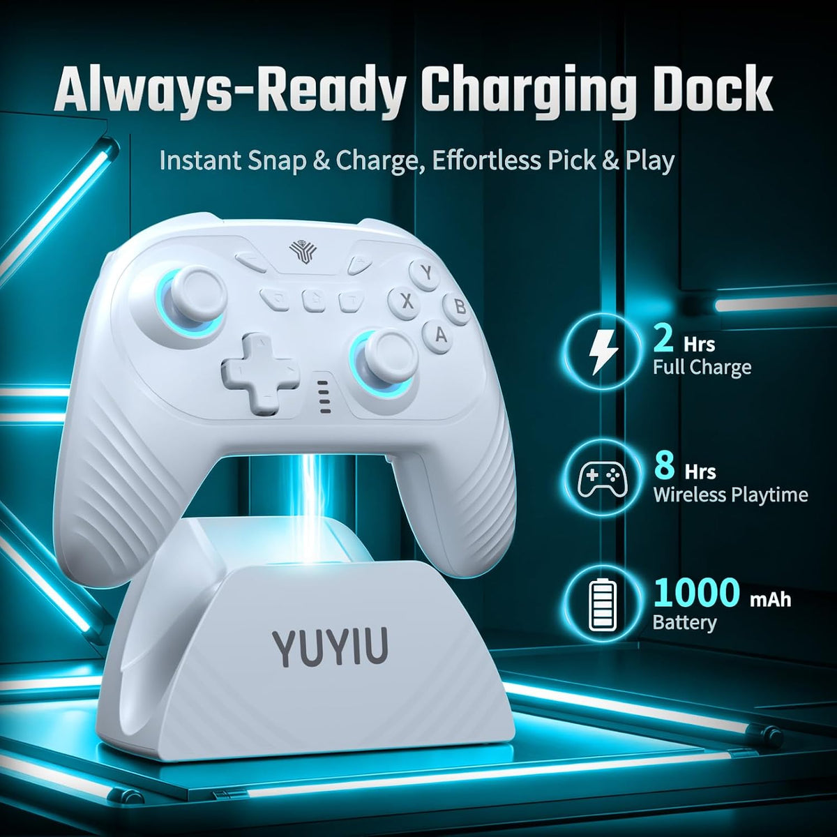 YUYIU Controlador Inalámbrico para Juegos para PC, Switch, Steam Deck, Android, iOS