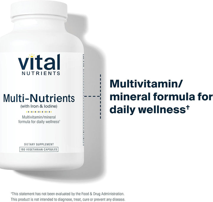Vital Nutrients - Multi-Nutrientes con Hierro y Yodo - Fórmula Inte...