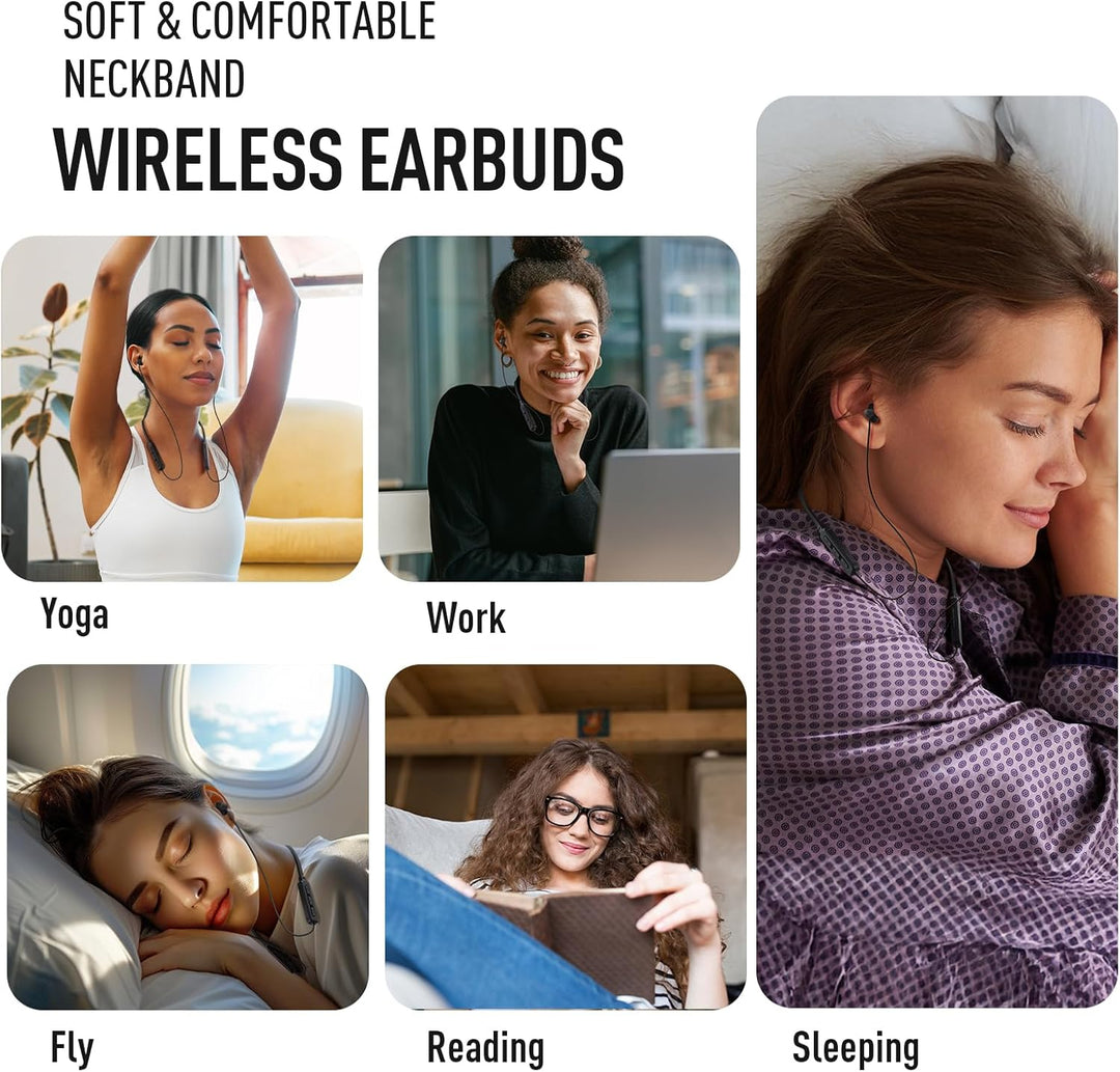 Hearprotek - Auriculares inalámbricos, Bluetooth 5.4, suaves y lige...