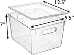 ClearSpace Contenedores de Almacenamiento de Plástico con Tapas X-Large – Perfectos para Organización de Cocina, Organizador de Escritorio o Almacenamiento de Despensa – Organizador de Escritorio
