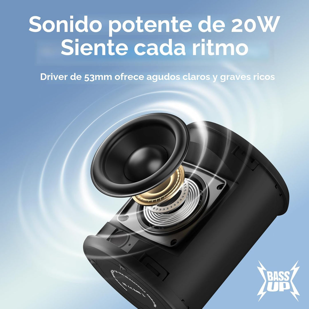 DUDGSIS Altavoz Bluetooth portátil, IPX7 impermeable altavoz inalám...