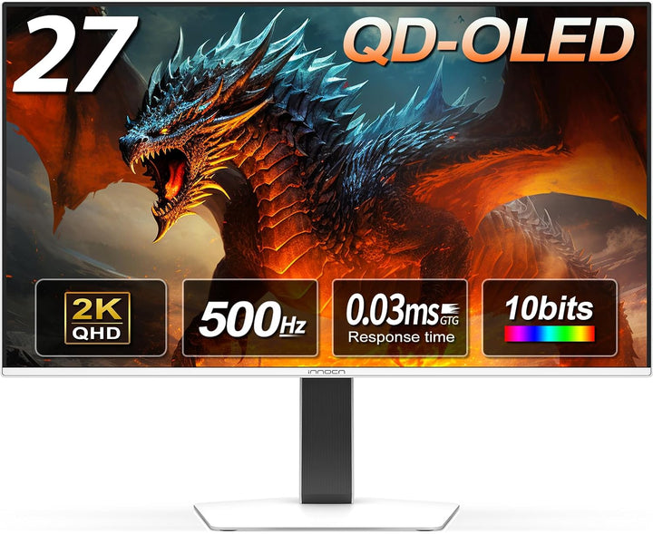 INNOCN - Monitor para juegos QD-OLED 1440P 500Hz de 27 pulgadas, co...