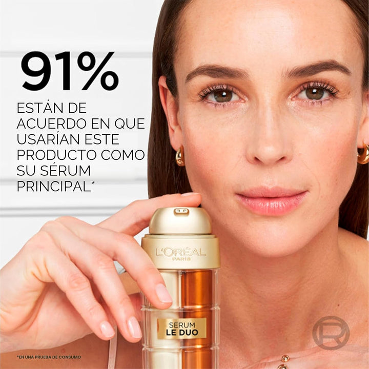 L'Oreal Paris Age Perfect Serum Le Duo, Suero iluminador, reafi...
