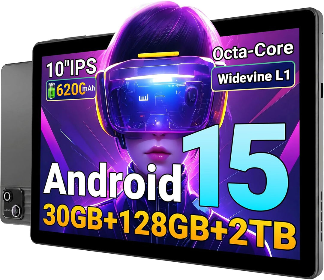 Evermyth Tableta, tableta Android 15 de 10 pulgadas, 30 GB de RAM 1...