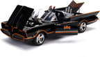 Jada DC Comics 1:18 1966 Serie de TV clásica Batmobile - Coche fundido a presión con figuras de Batman y Robin de 3 pulgadas, juguetes para niños y adultos
