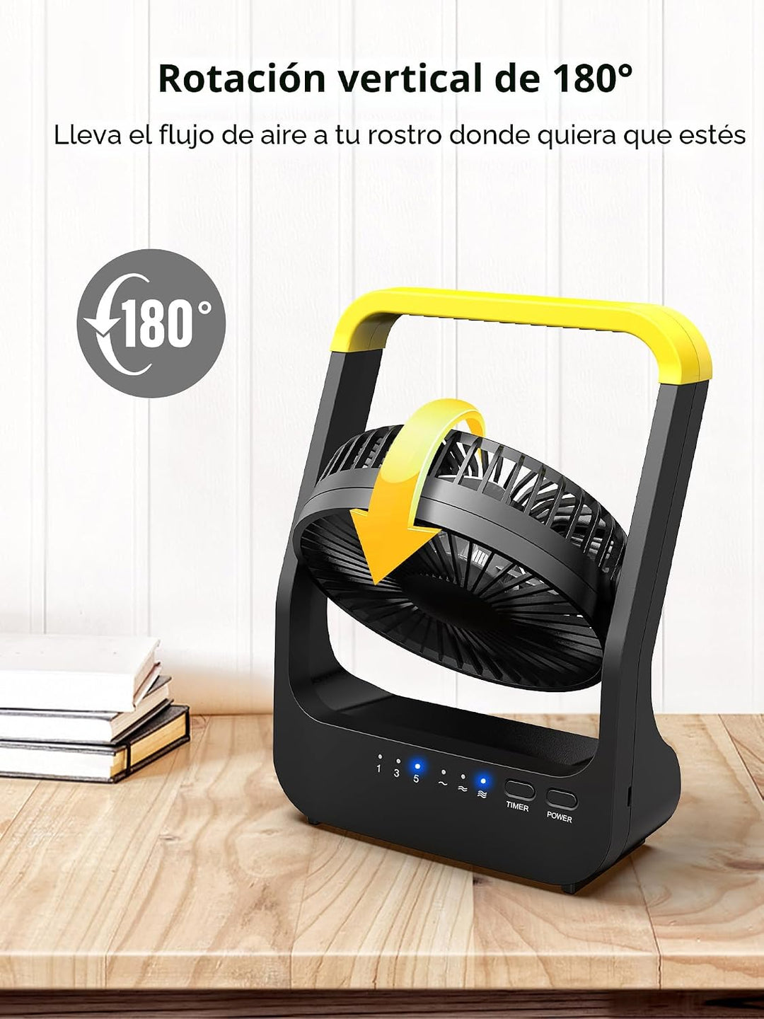 Gazeled F15 Ventilador alimentado por batería, ventiladores de larg...
