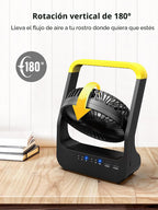 Gazeled F15 Ventilador alimentado por batería, ventiladores de larg...
